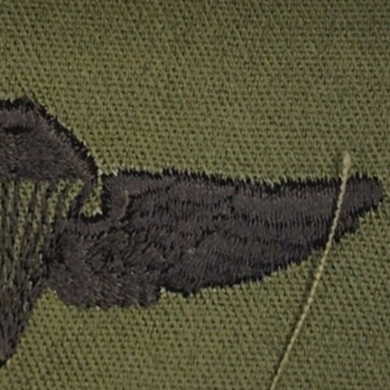 Vintage US Army Parachutist Rigger Patch Subdued 4" × 2" ODG Sew‑On NOS