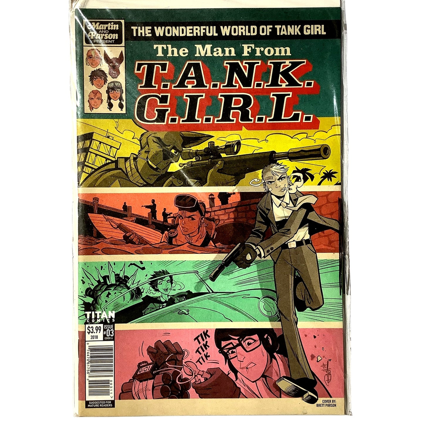 Wonderful World of Tank Girl #3, Feb. 2018, Titan Maran and Parsen Comics