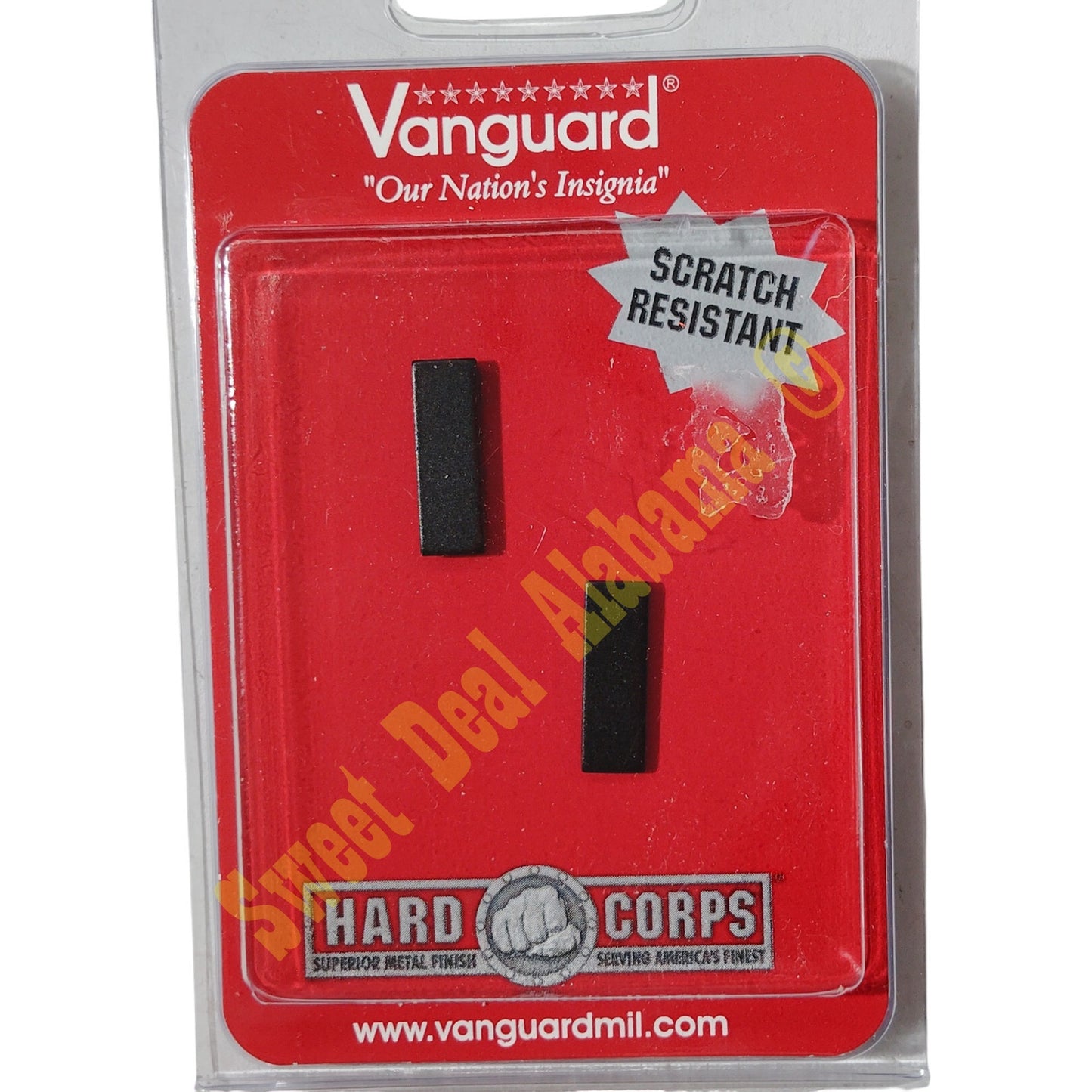 Vanguard Collar Device Pin: First Lieutenant, Black Metal, Subdued 3/4"H x 1/4"W
