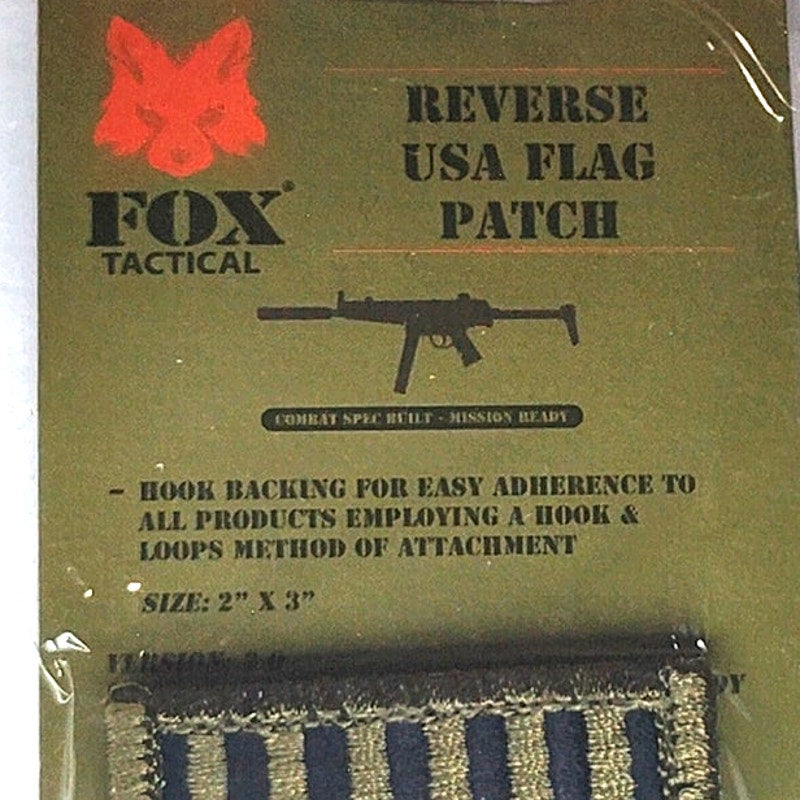 US Flag Patch Subdued Olive Drab Right‑Face 3" × 2" Hook Novelty Patch