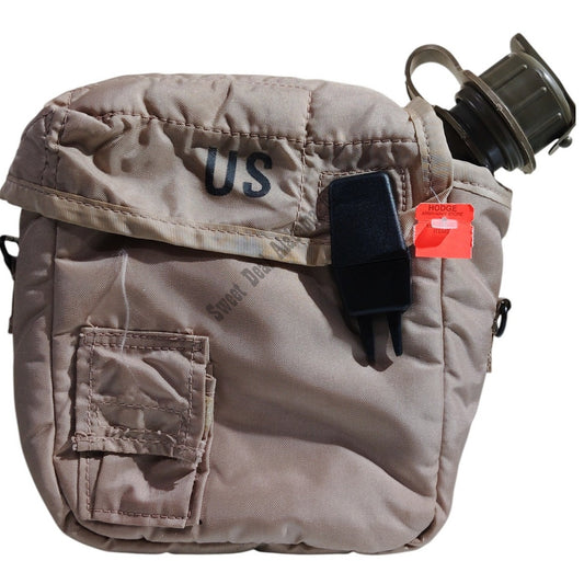 2001 2 QT Collapsible Water Canteen Pouch Carrier Cover, Desert Tan With Bladder