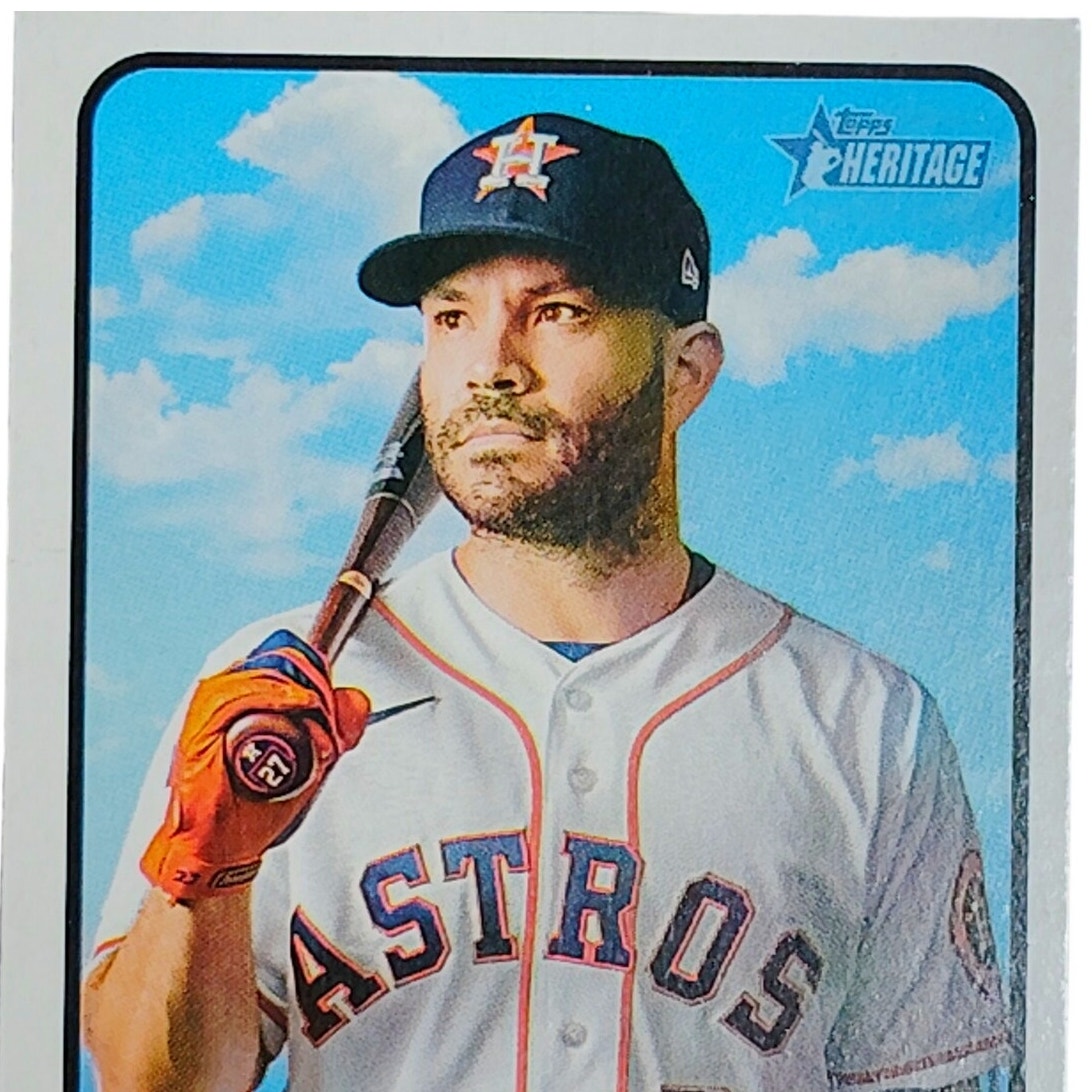 2022 Topps Heritage Jose Altuve 43 Houston Astros 2nd Base Baseball VG/EX