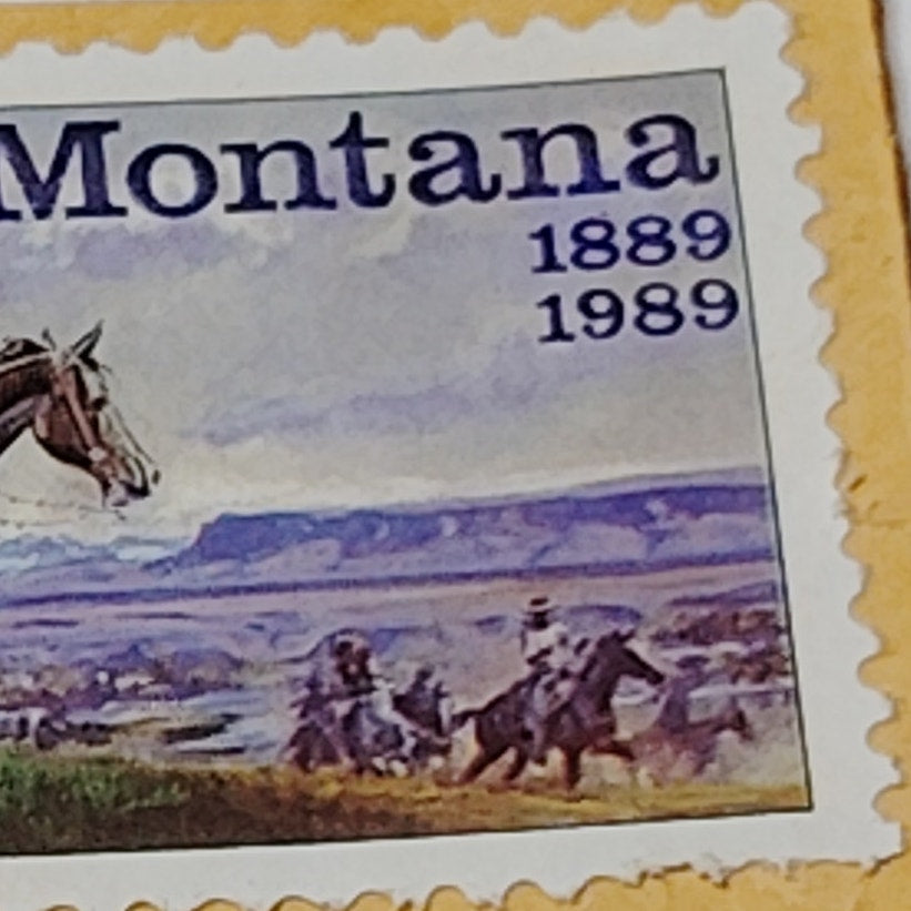1989 USPS 25 Cent Montana Statehood Centennial Letter Stamp Scott #2401