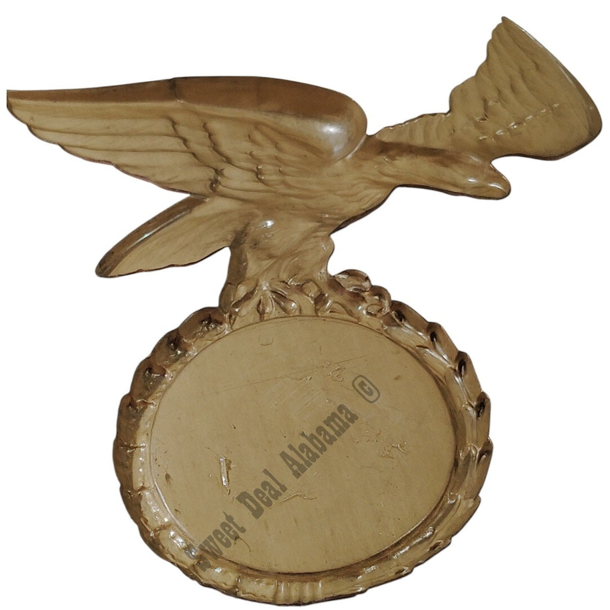 3 Patriotic Metal Medallion Mounts - Flag, Shield, and Eagle - Holds 2" Inserts