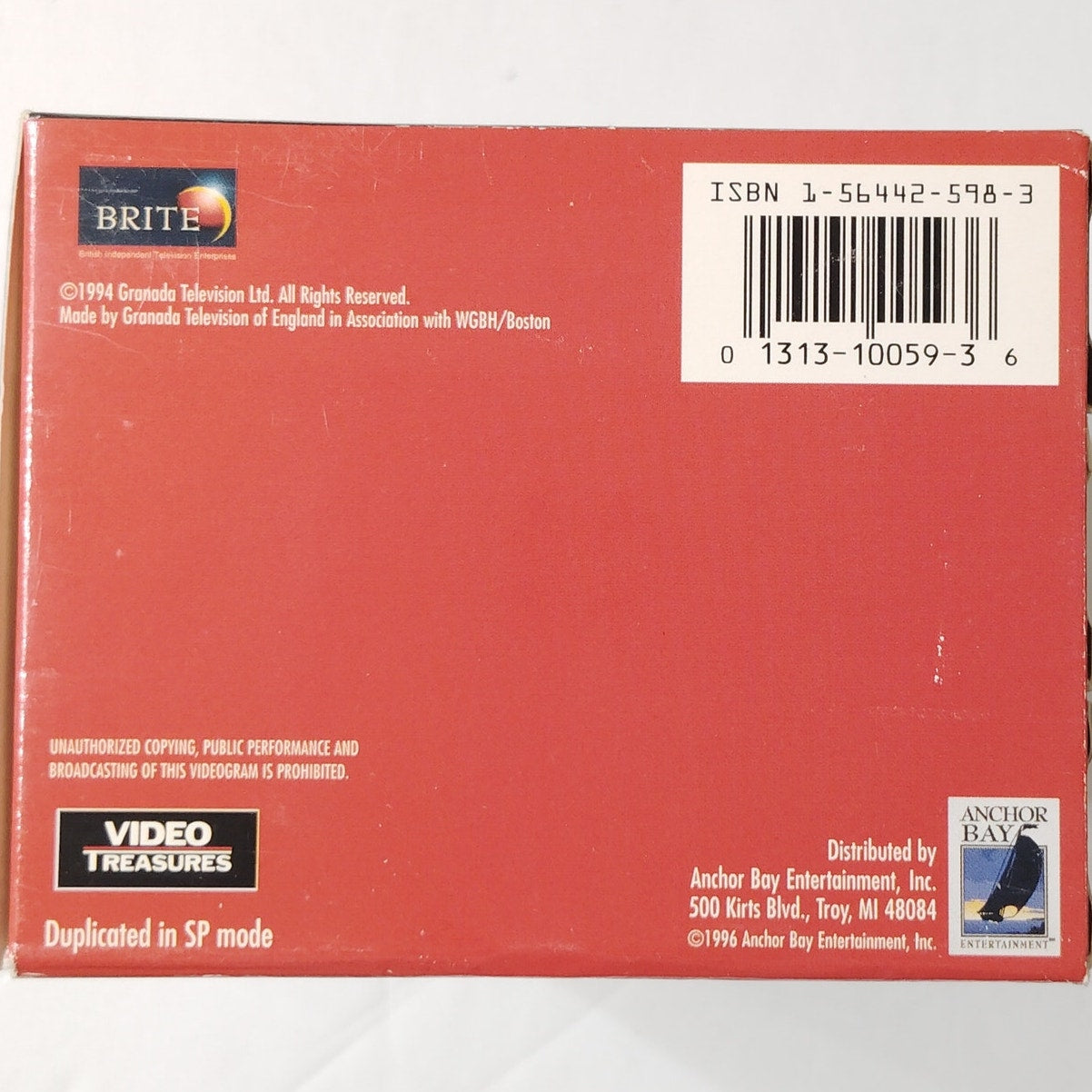 Prime Suspect Series 4 VHS Box Set 1997 Helen Mirren Crime Drama