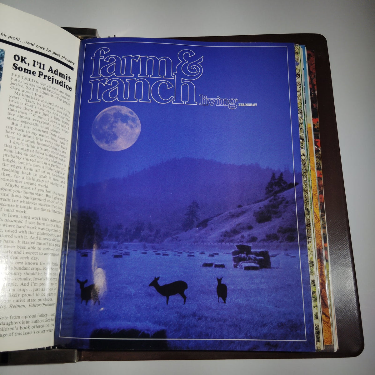 Vintage Farm & Ranch Living 1986-1987 Bound Magazine Lot of 11 in Reiman Binder