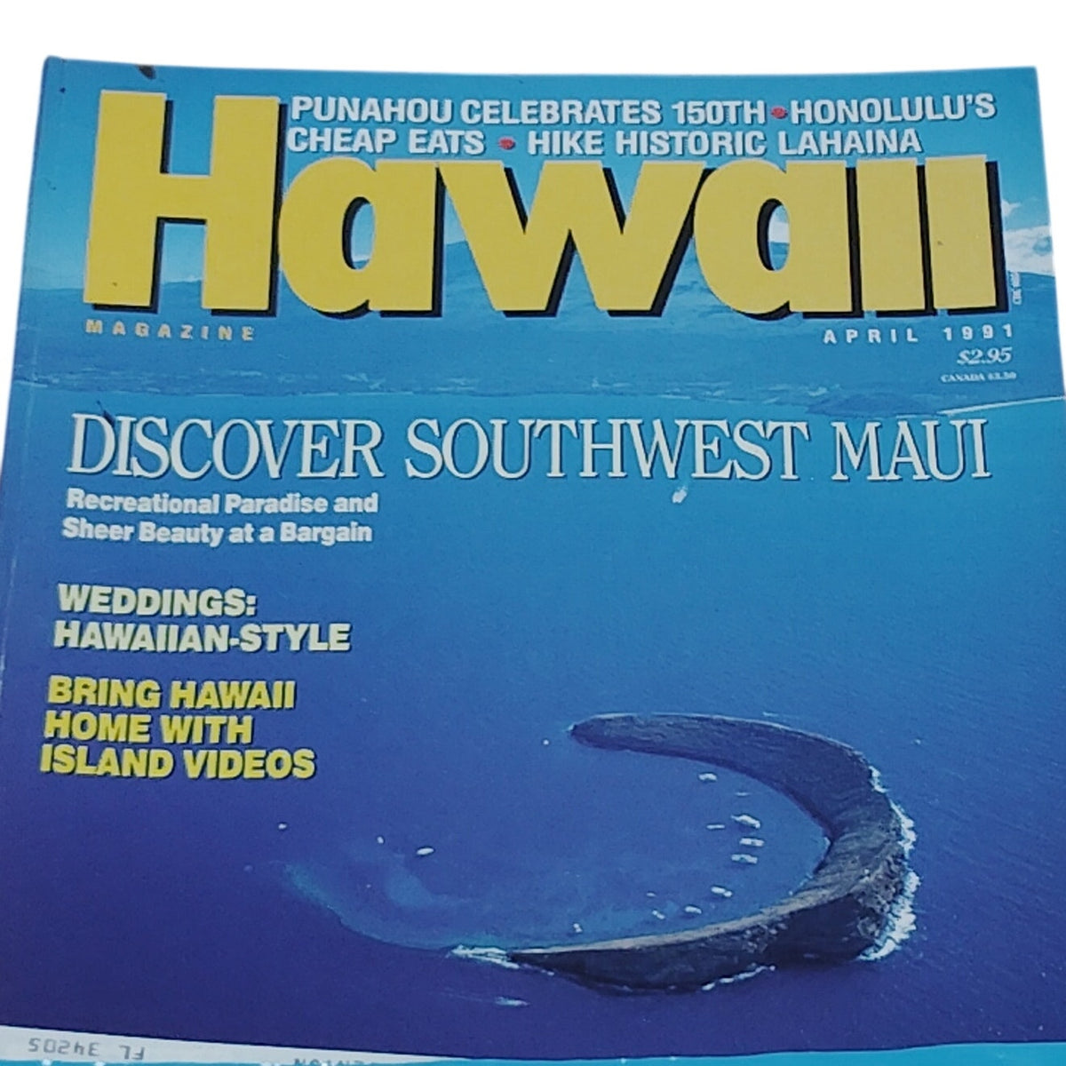 Vintage Hawaii Magazine April 1991 - Discover Southwest Maui, Whale Tail Cover