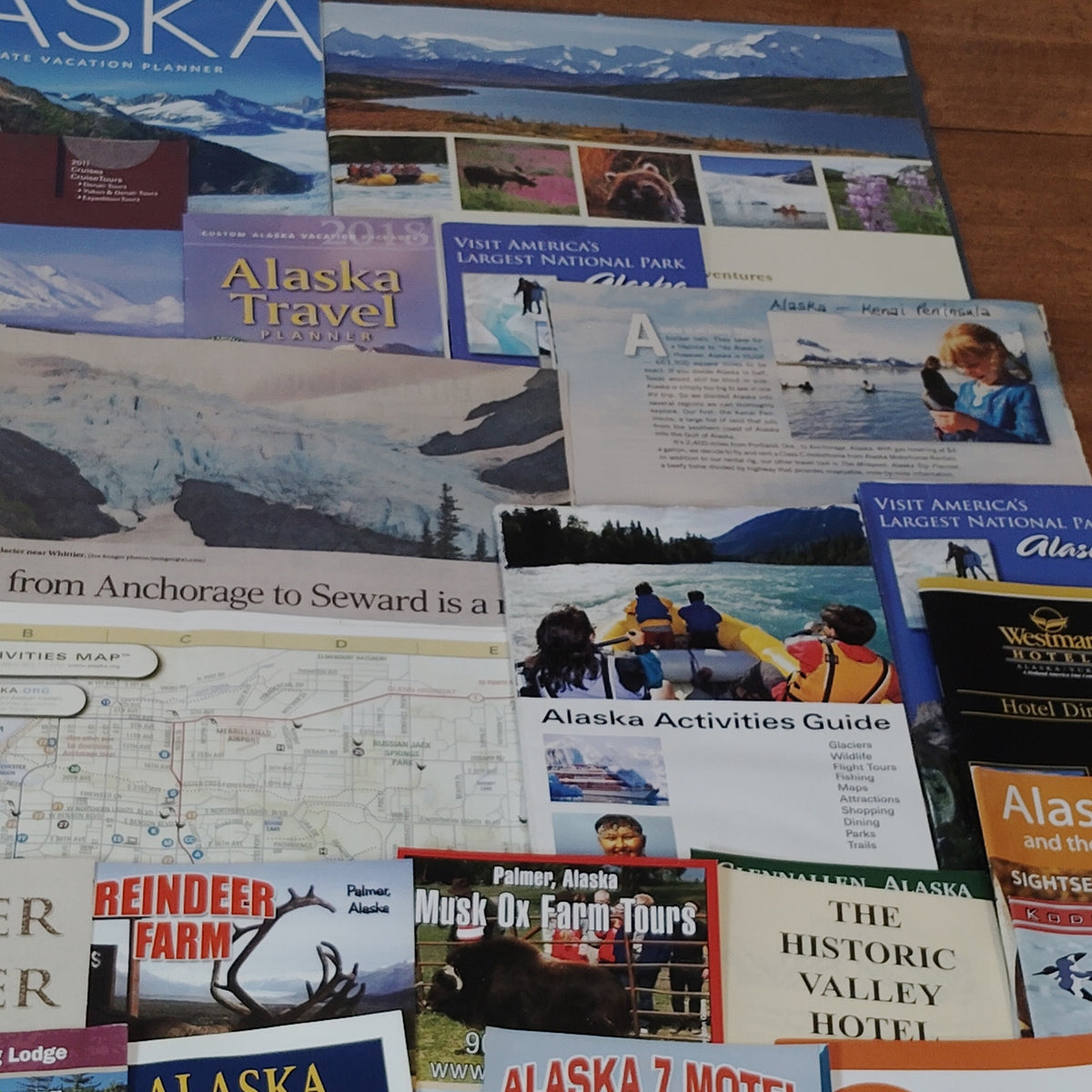 Vintage Alaska Travel Ephemera Lot - Maps, Brochures, Guides (2009-2016)
