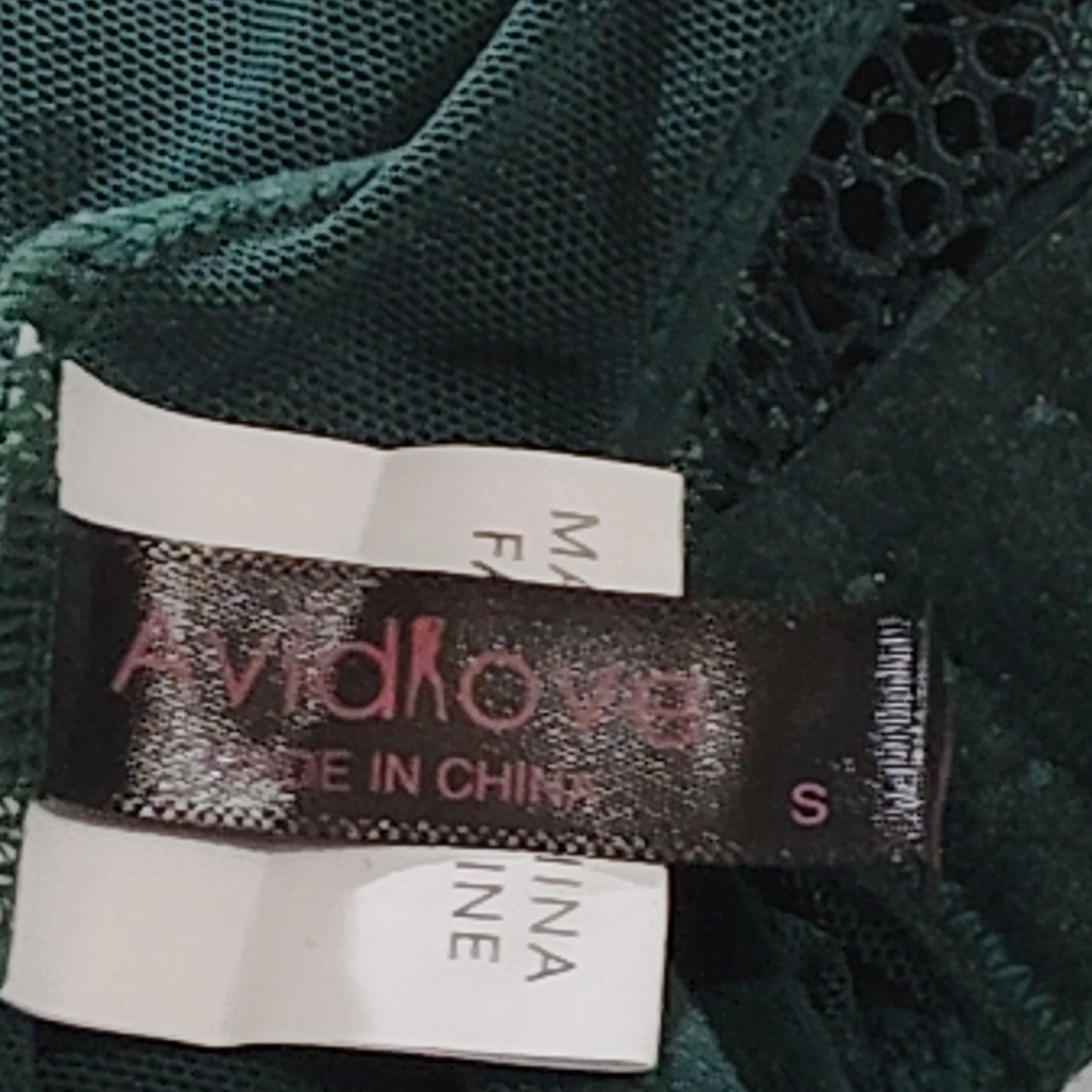 Avidlove Women’s Lace Deep‑V Bodysuit Teddy – Emerald Green – Small – NWOT