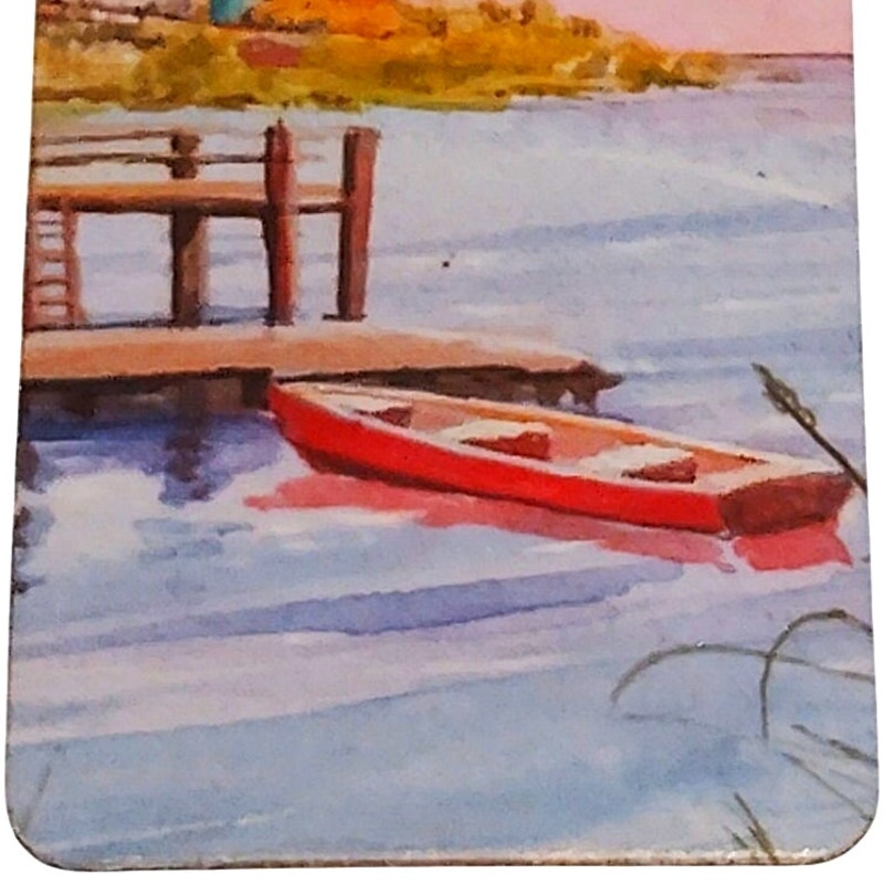 Psalm 32:8 Lighthouse Dock Boat Magnet 3‑3/4"×1‑5/8" Flat Inspirational Verse