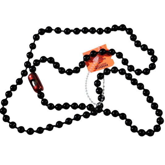 6.5mm Oversized Military Dog Tag Chain Black w/ Red Connector 30" Length