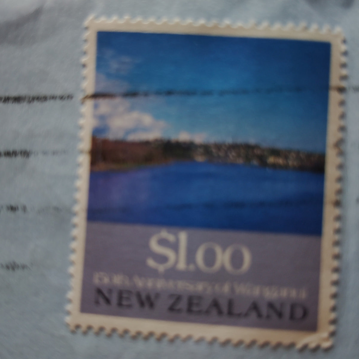 Vintage 1990 New Zealand Aerogramme Wellington Cover $1.00 Waikaremoana Stamp