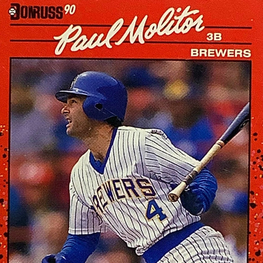 Paul Moliter, Milwaukee Brewers, MLB, Donruss 1990, Card 103, EXC