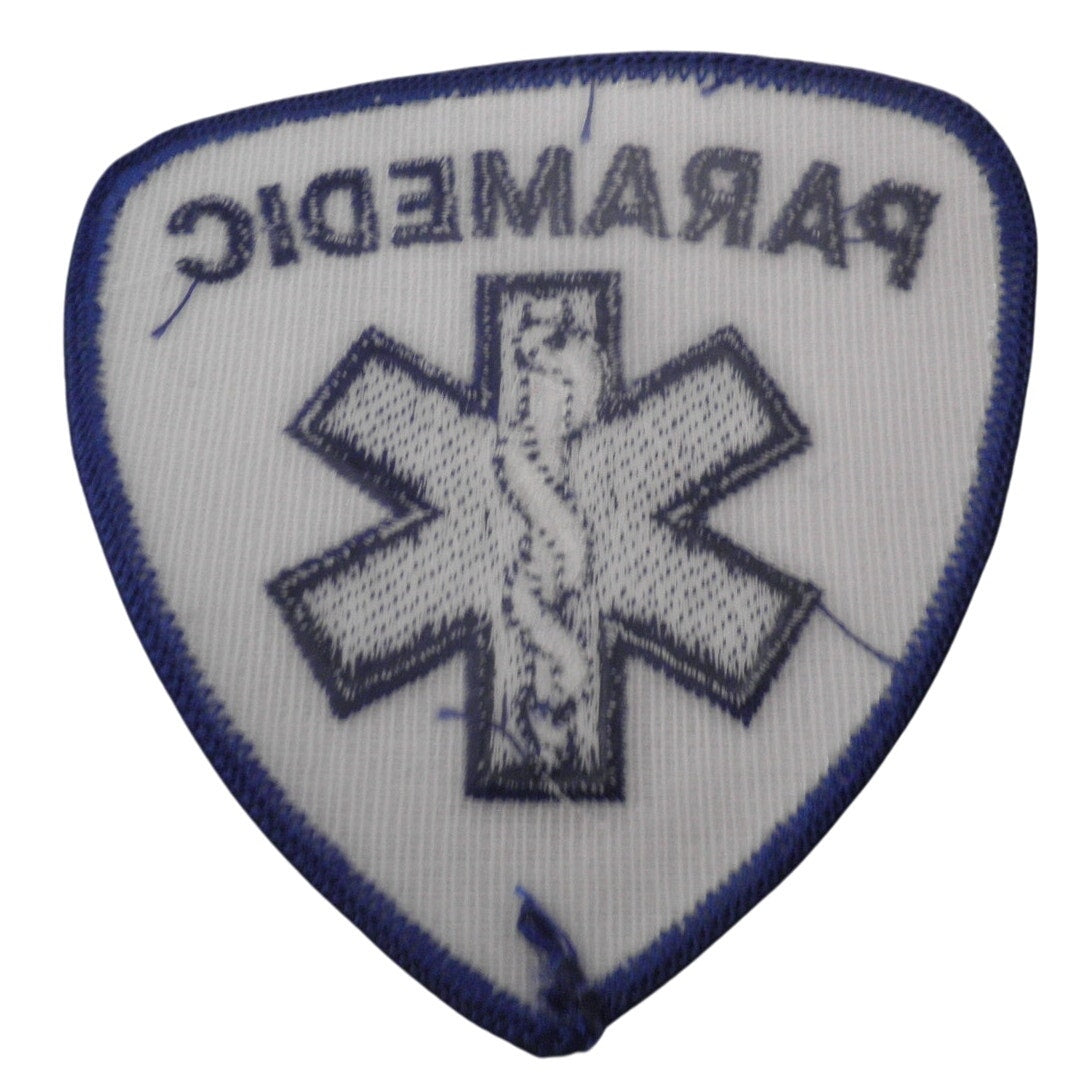 NOS, Paramedic Triangular Design, White Background, Iron or Sew On Patch