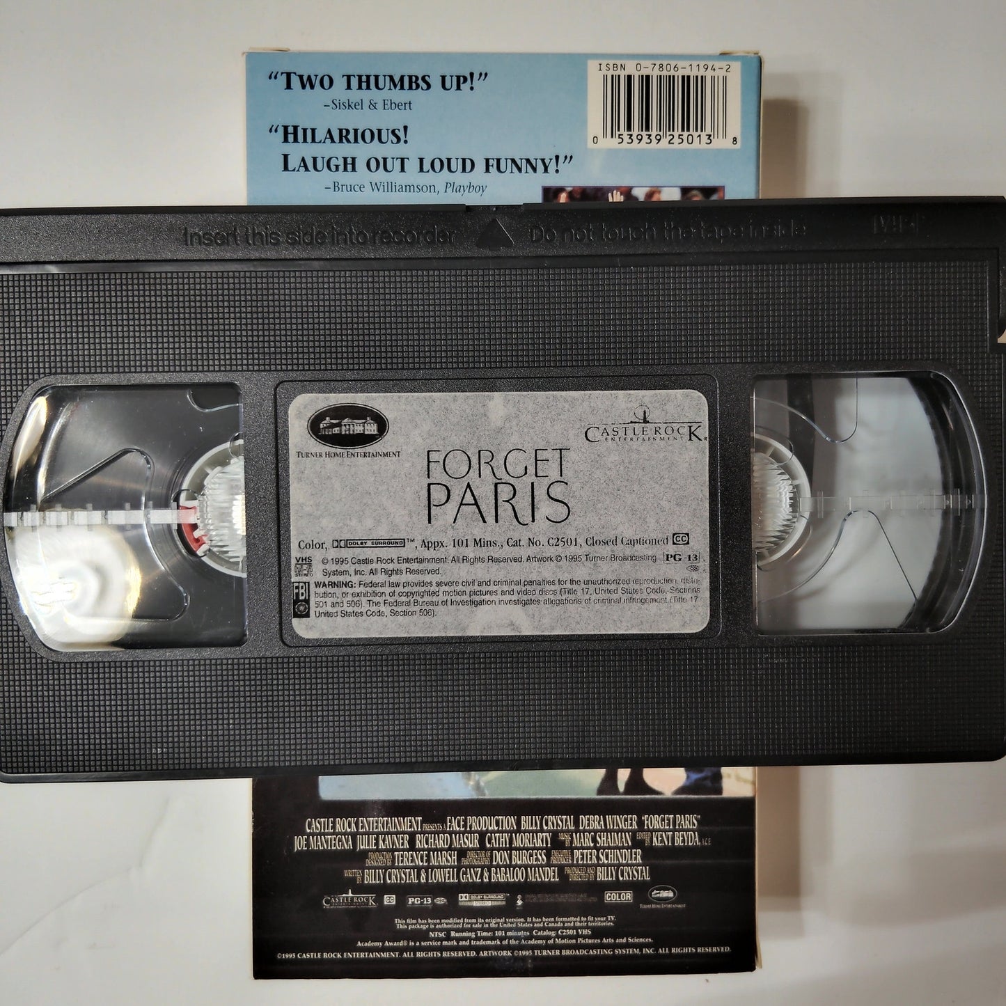 Forget Paris VHS 1995 Billy Crystal Debra Winger Romantic Comedy Turner Home