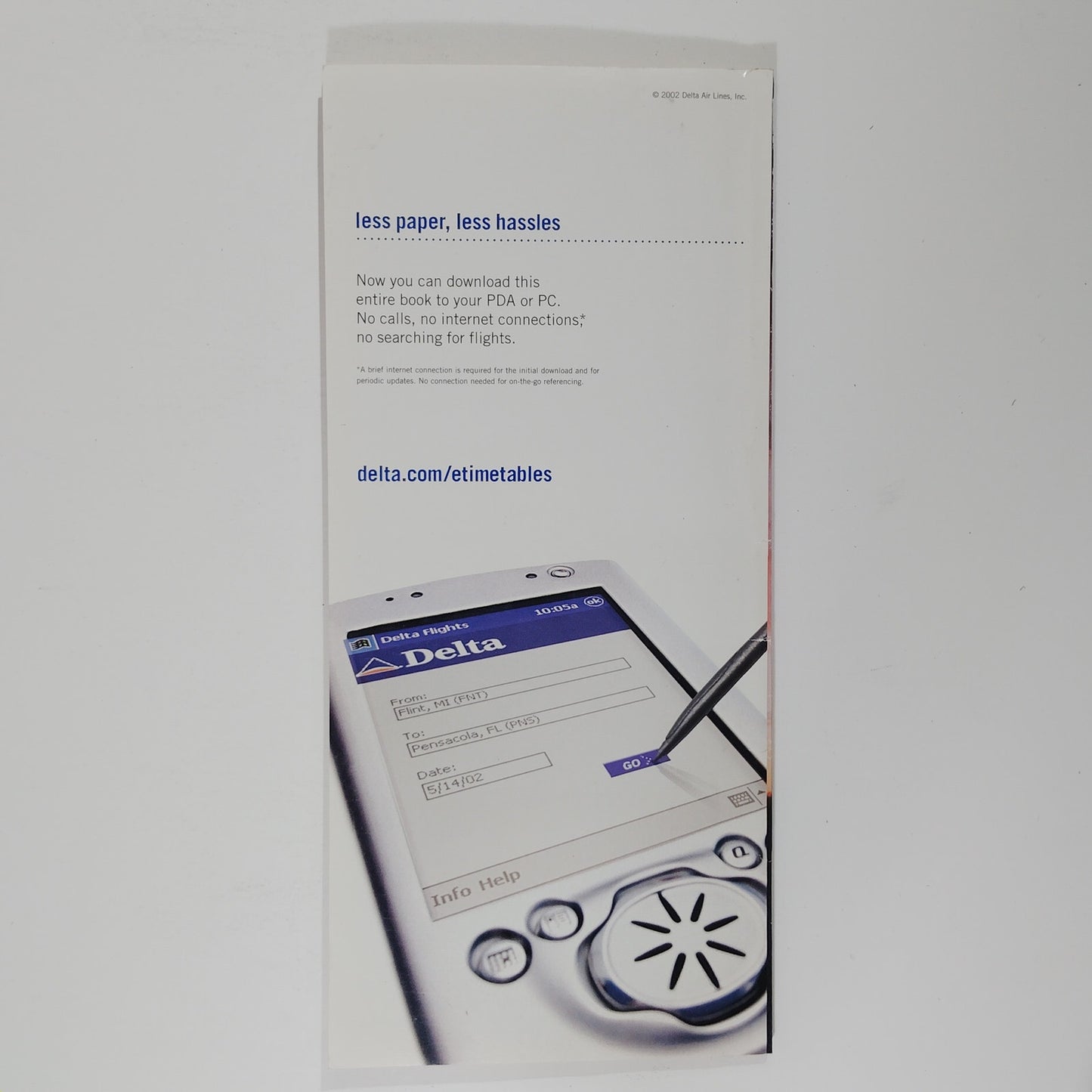 Delta Air Lines Timetable – Dec 1, 2002 – JFK Center Cover – 168 Pages