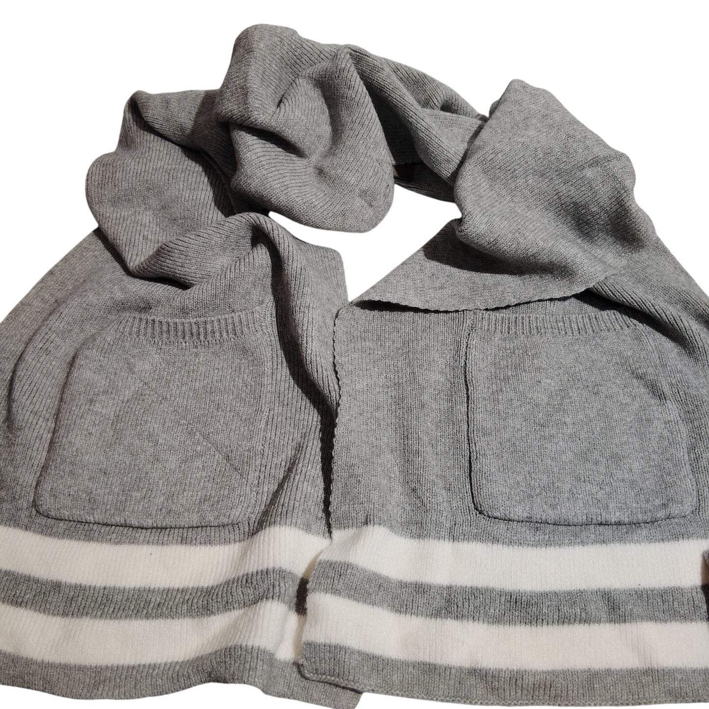 Modena Pocket Scarf – Heather Gray Style 5791, Soft Knit with Dual Pockets, 84"L