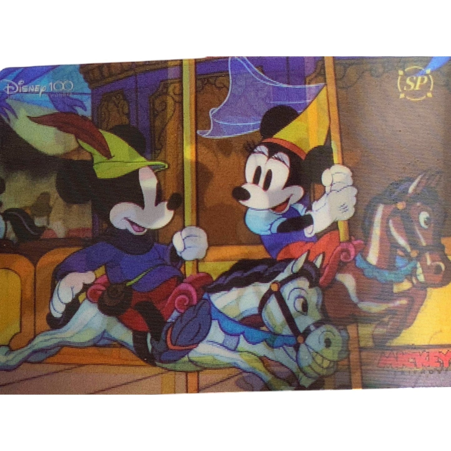 Mickey & Minnie Kissing 3D Card, Disney 100th Anniversary Wonder Collectors Card