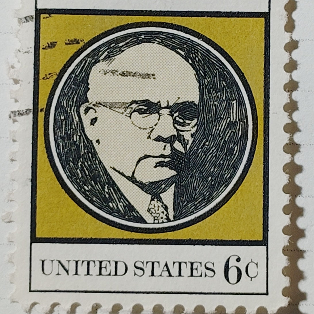 1970 US 6c Edgar Lee Masters American Poet Stamp #1405 Used Cancelled