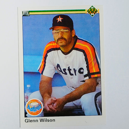 1990 Upper Deck Glenn Wilson #410 Houston Astros OF - Dugout Portrait - VG/EX