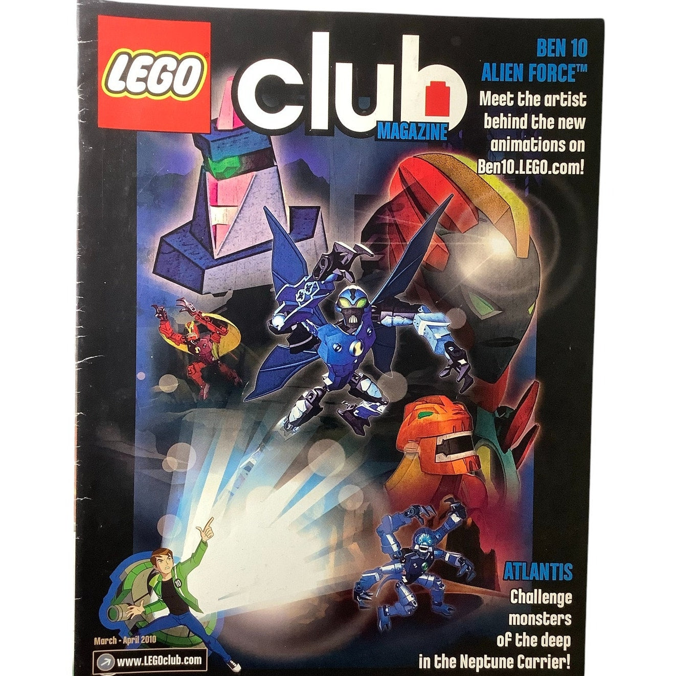 5 x Back Issues Lego Club Magazines, 5  issues from 2010-2014 Pictured