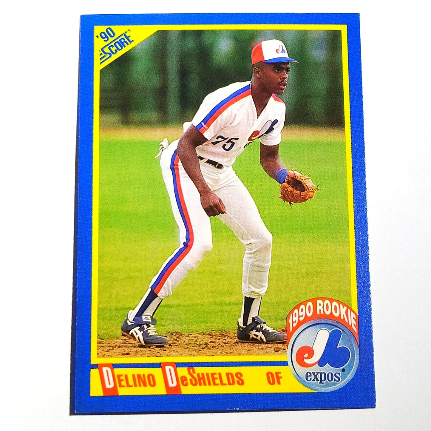 1990 Score Delino DeShields RC #645 Montreal Expos Second Baseman Rookie MLB EX