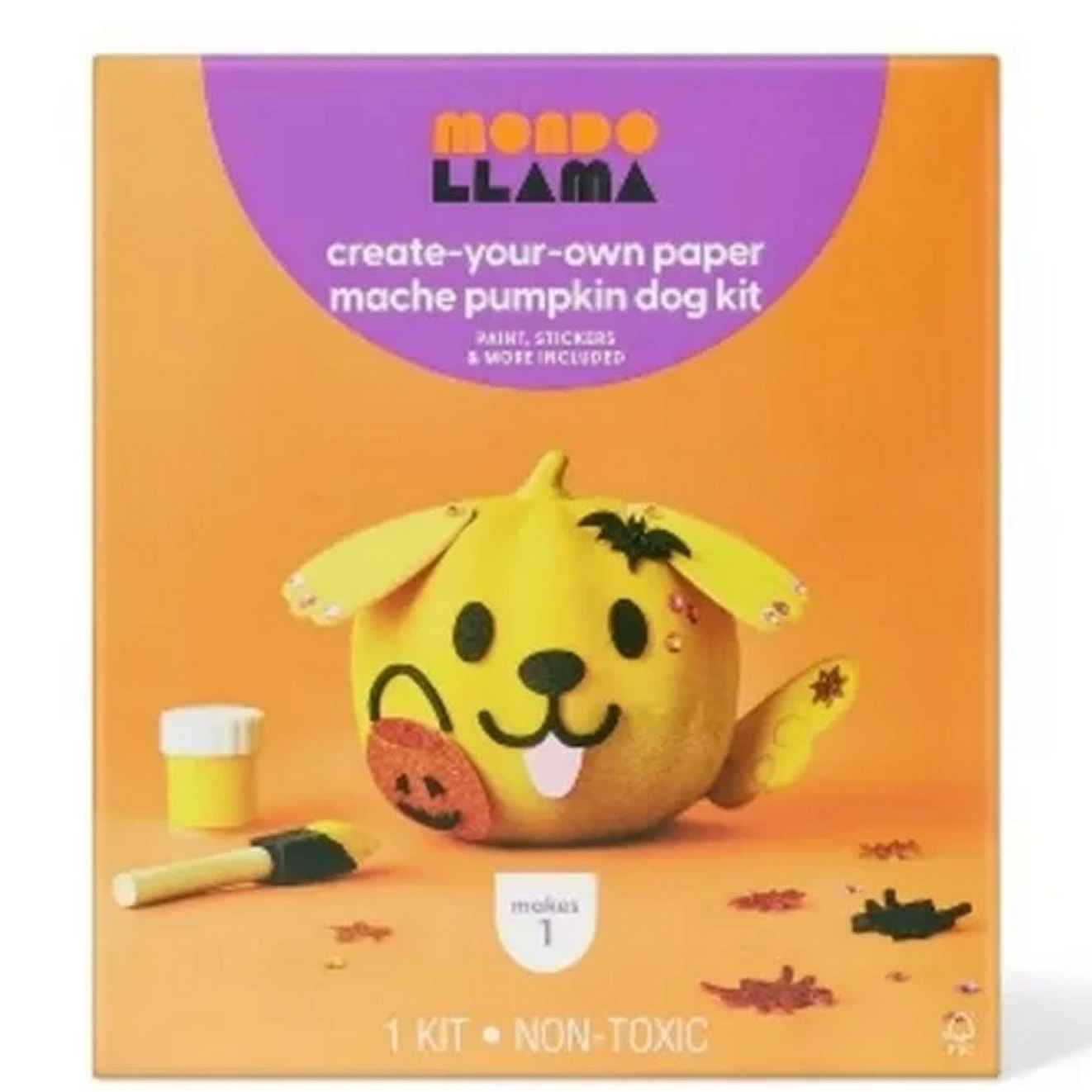 Kids Crafts - 4pk Paper Mache Dog Pumpkin Painting Kit – Mondo Llama