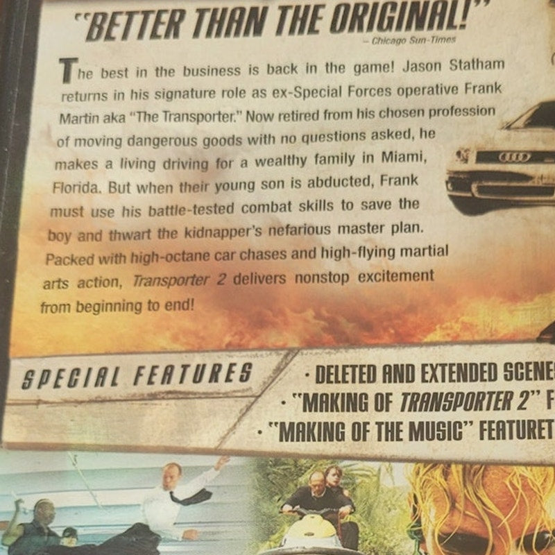Transporter 2 DVD 2005 Action Thriller – Jason Statham - Widescreen