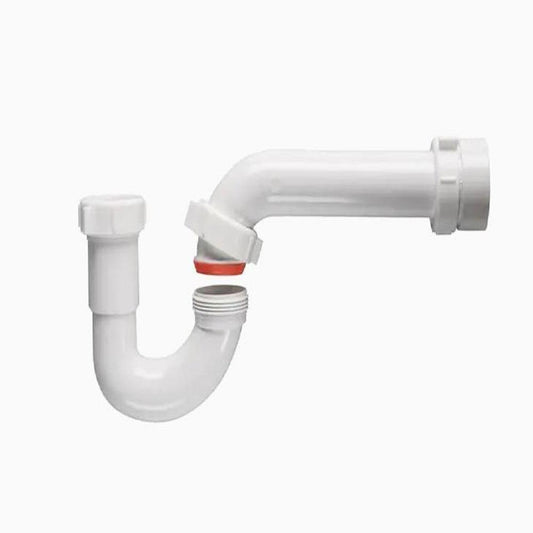 HD 1-1/2 in to 1-1/4 in. Plastic Adjustable Diameter P-Trap with Reducing Washer