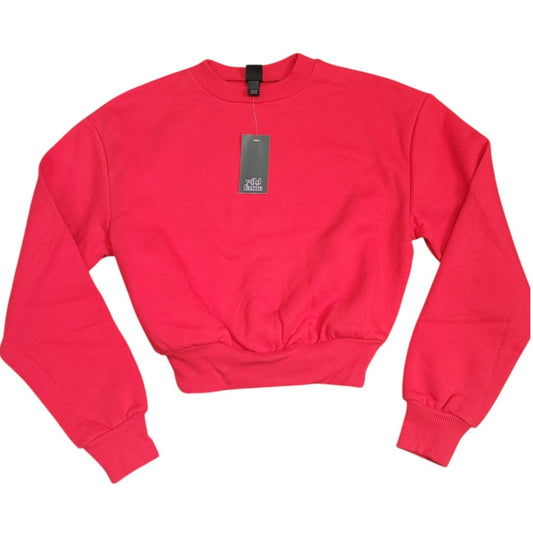 Wild Fable Cropped Sweatshirt – Red X-Small | Pullover, Long Sleeve, Crew Neck