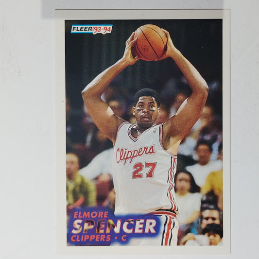 1993–94 Fleer Elmore Spencer #308 – Los Angeles Clippers – Center – NBA Card
