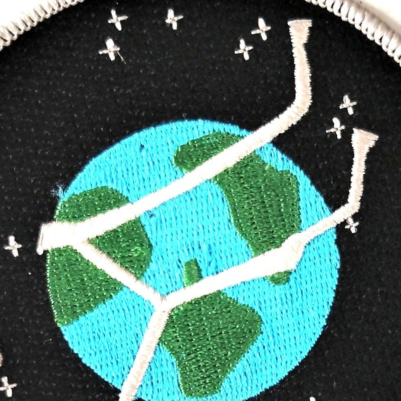 Stargate Atlantis Project Logo Planet Patch 3‑1/2" Diameter Sew‑On