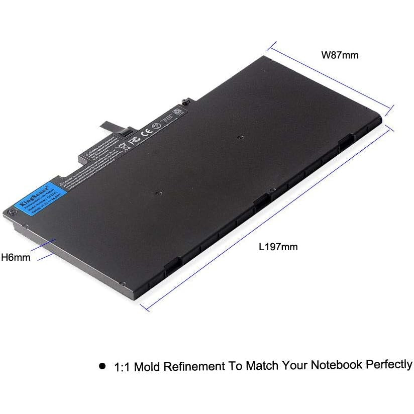 KingSener CS03XL 11.4V 46.5WH Laptop Battery For Elitebook, ZBook's Listed