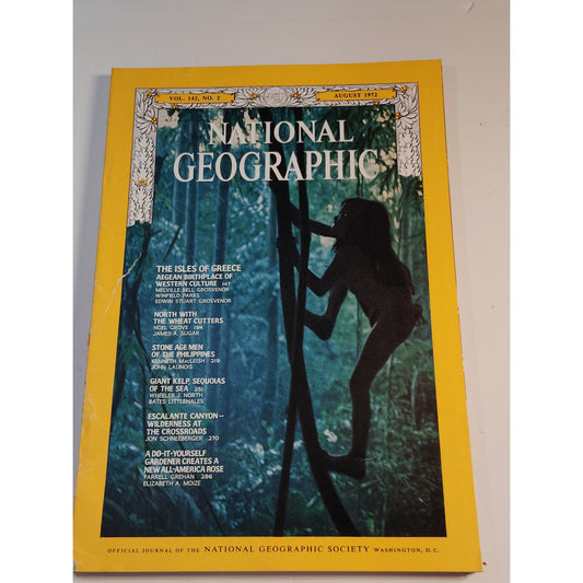 National Geographic Magazine – August 1972, Amazon, Ancient Art, Wildlife