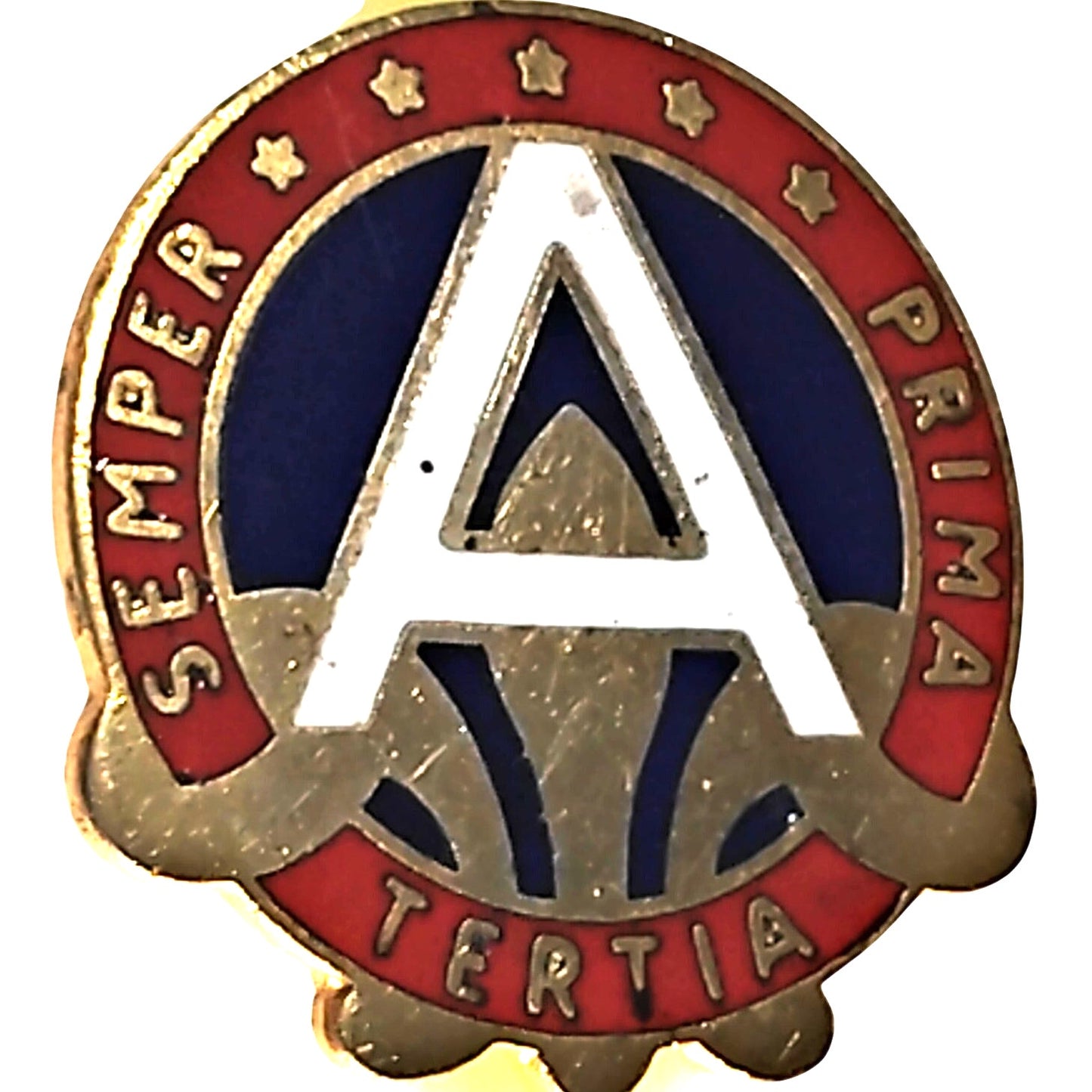 Third Army Hat Lapel Pin 1‑1/8"- Made in U.S.A. by Harry Sugerman, Inc. (Susco)
