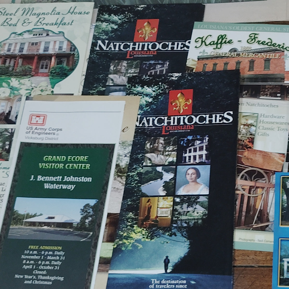 VTG Natchitoches, LA 2009 Travel Ephemera Lot - Brochures, Maps, & Guides