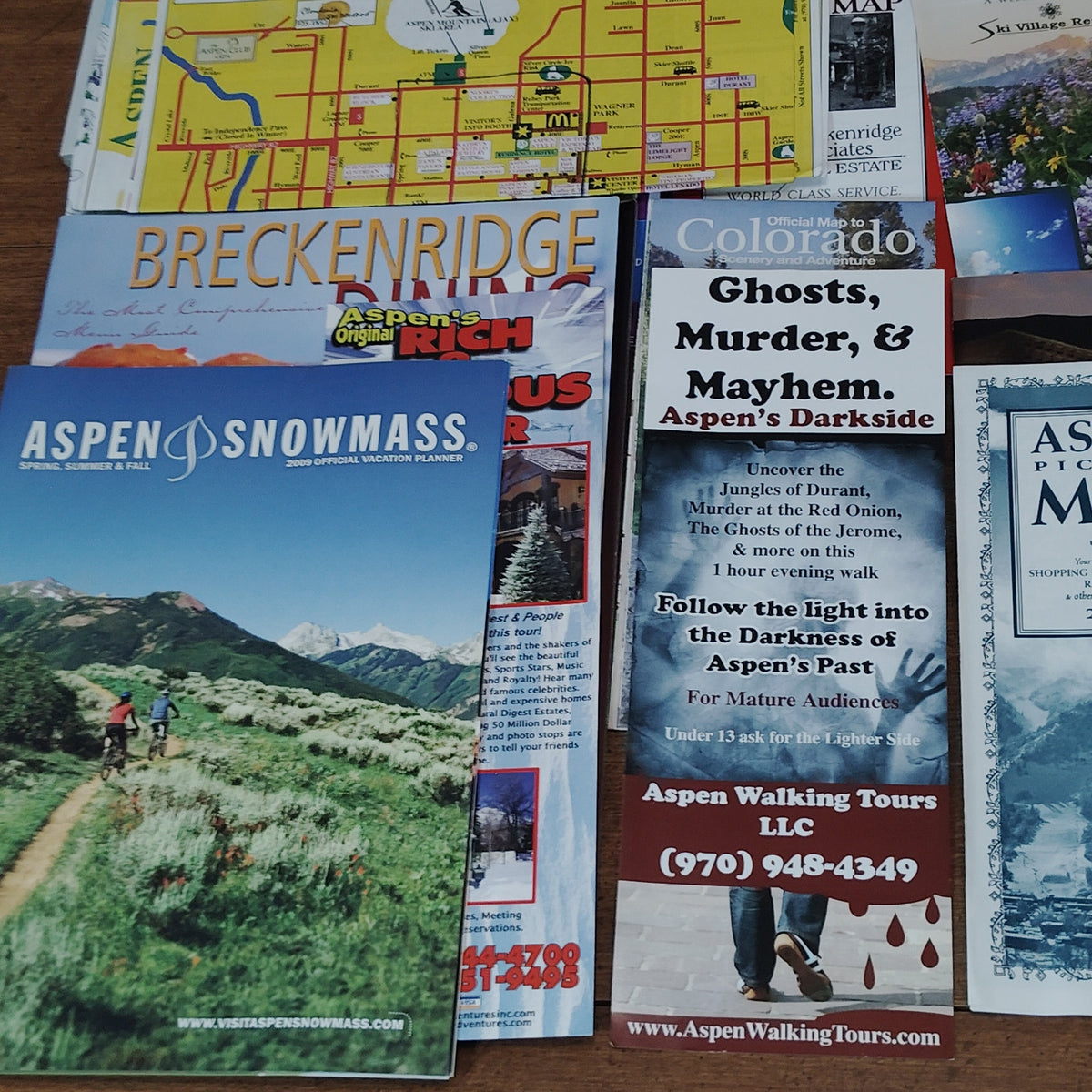 Colorado Vacation Ephemera Lot - Aspen & Breckenridge Travel Guides 2010