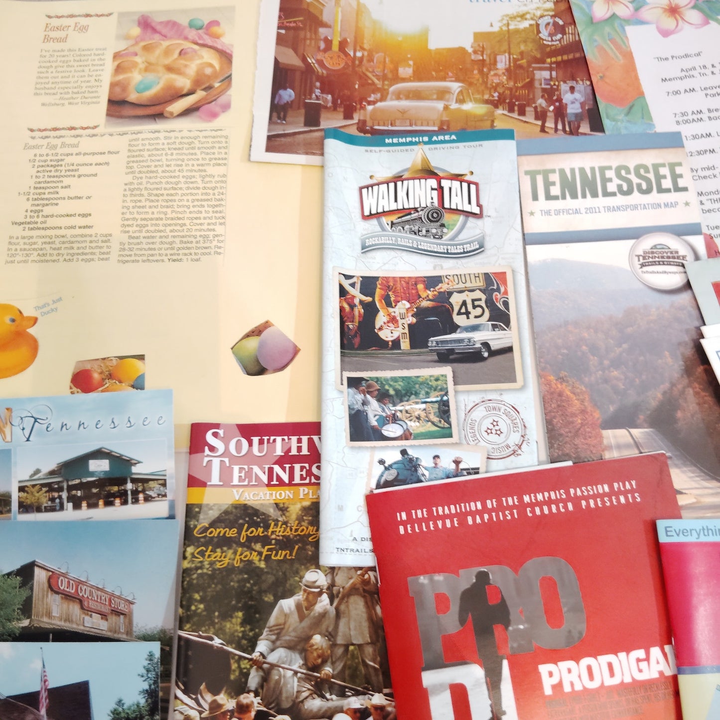 2011 Jackson Memphis Yellowstone Travel Ephemera Collection Brochures Maps