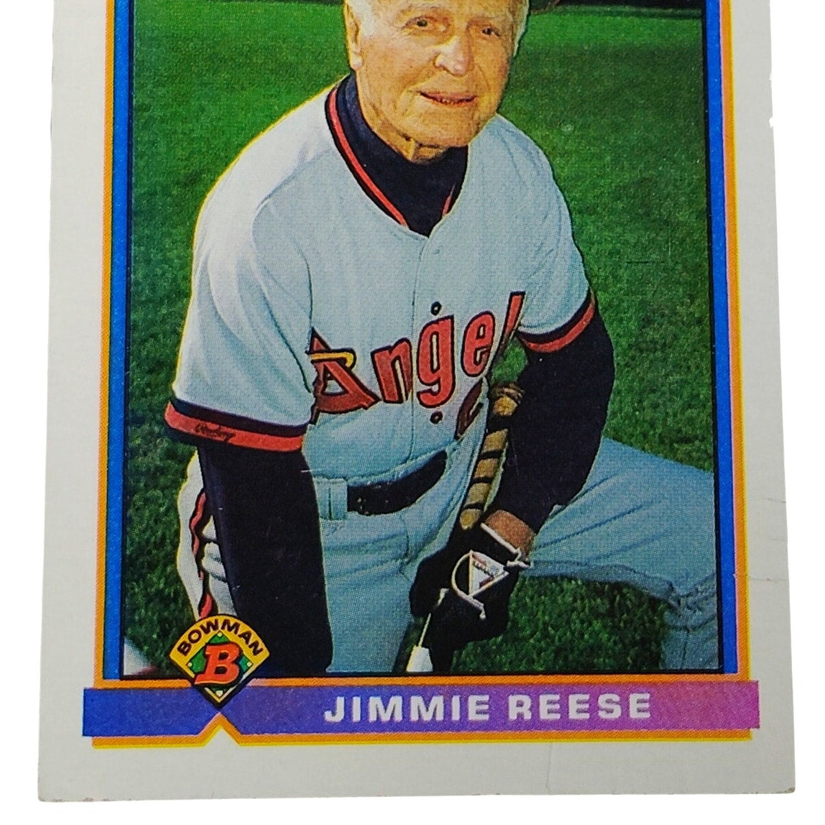 1991 Bowman Jimmie Reese #186 California Angels Coach Baseball Card NM