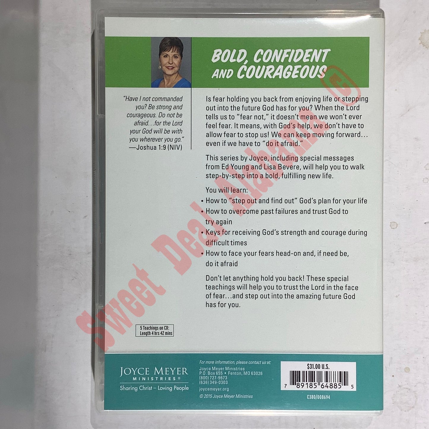 Bold, Confident and Courageous, 5-CD Set, Joyce Meyer, You can Live Free from...