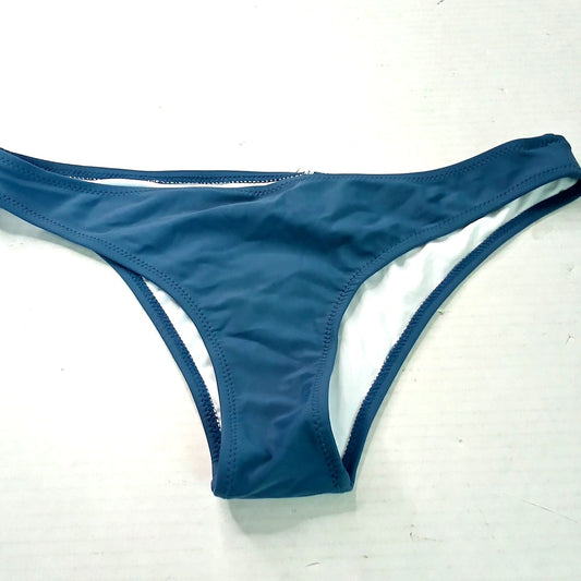 Cupshe Blue Bikini Bottoms Solid Color Swim Stretch Lined Women’s Medium