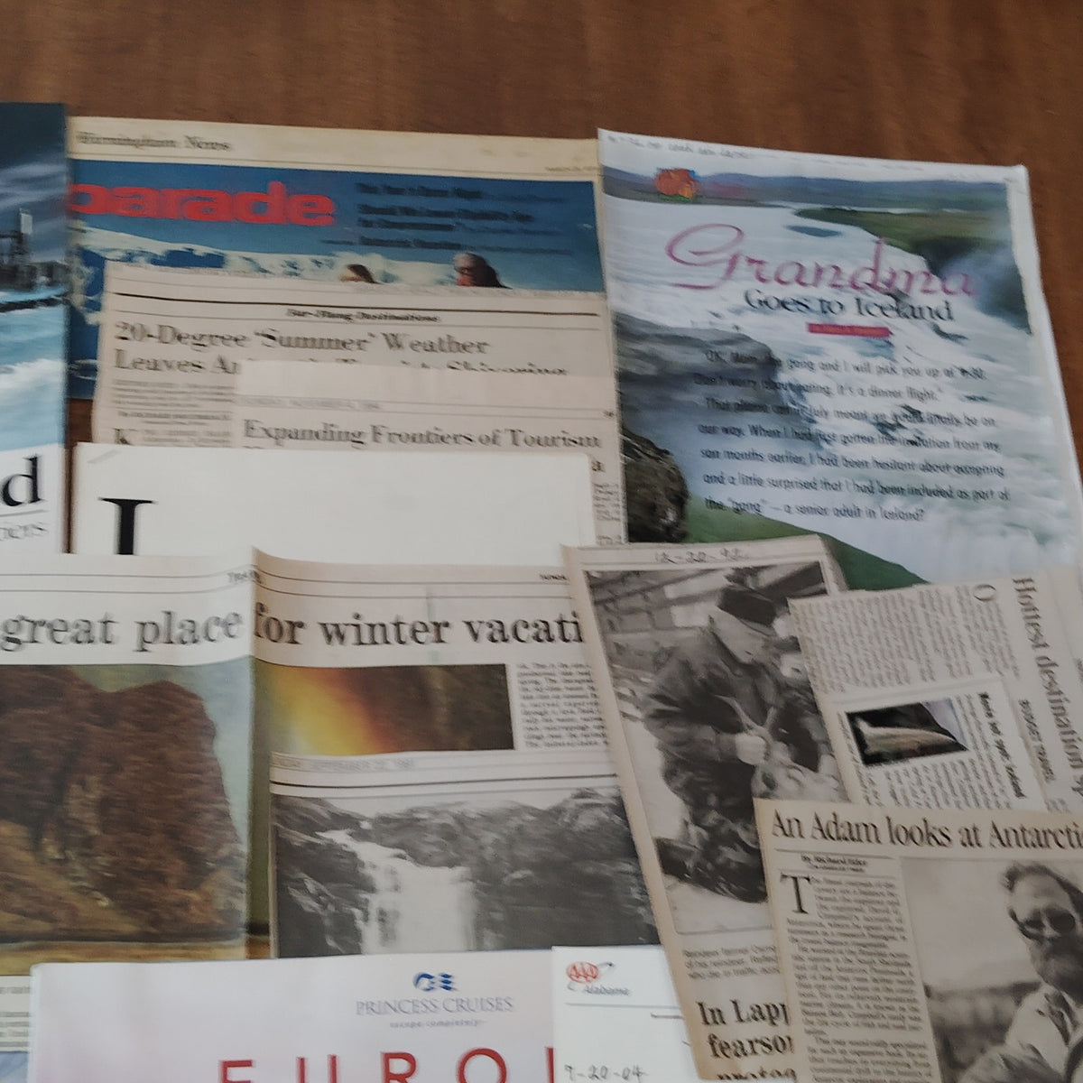Vintage Iceland & Greenland Travel Ephemera Collection - Ads & Articles (1980s+)