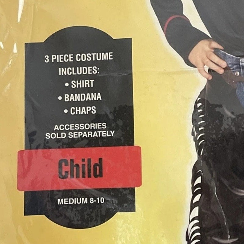 Amscan Child Cool Cowboy Costume – Medium (8–10), Multicolored, NIP
