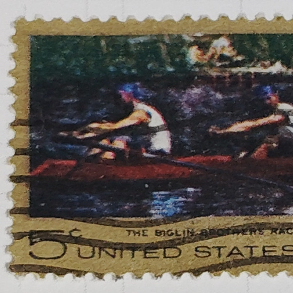1967 Scott #1335 – 5¢ Biglin Brothers Racing / Thomas Eakins – Canceled
