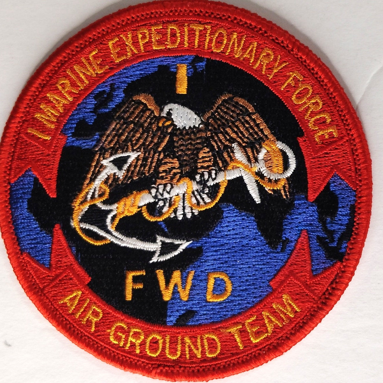 1st Marine Expeditionary Force I MEF Forward Patch 3‑1/2" Embroidered Sew‑On