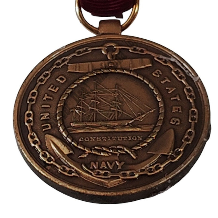 U.S. Navy Good Conduct Medal Pinback, 1-5/16"D x 3"H Overall