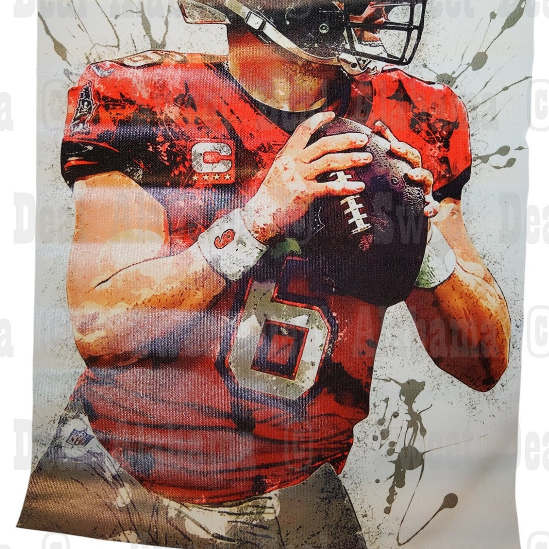 Tampa Bay Buccaneers #6 Baker Mayfield – 12” x 18” Canvas Print – Unframed