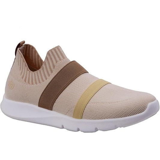 Spenco Karma Stretch Floral Sneaker, Navajo, Womens 6, Slip-On Knit Comfort Shoe