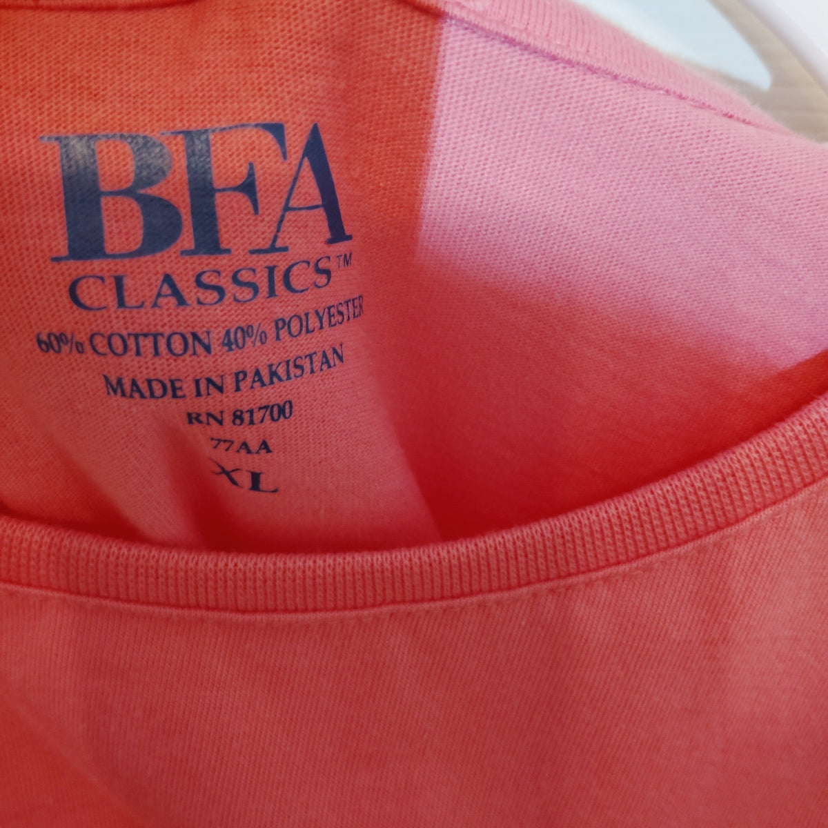 BFA Classics Bubblegum Pink Short Sleeve Knit Top Women’s XL Estate Cotton Blend