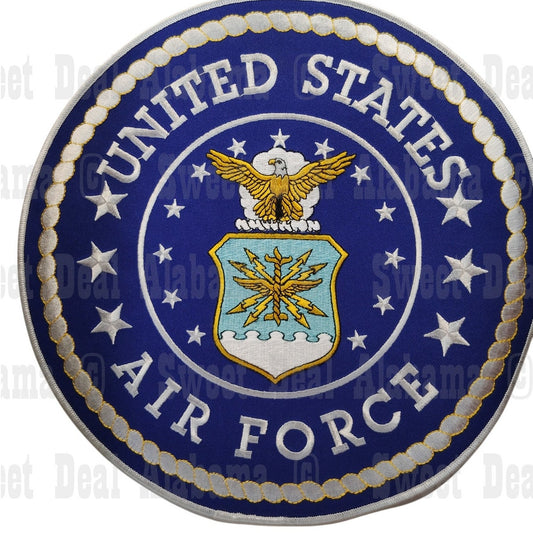USAF U.S. Air Force Military Jacket Patch – 10-3/4” Diameter – Embroidered